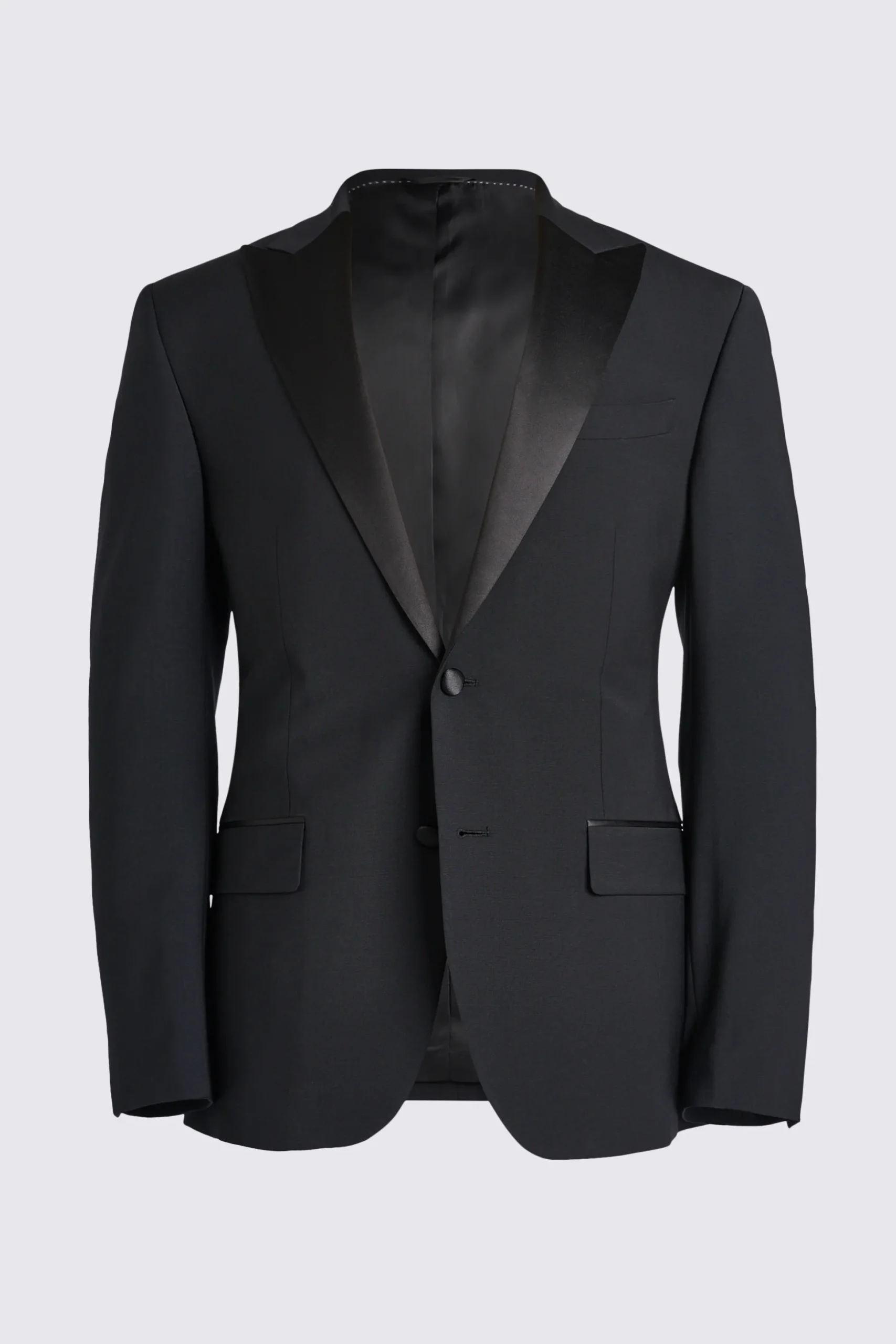 Tailored Fit Black Peak Lapel Performance Tuxedo Jacket