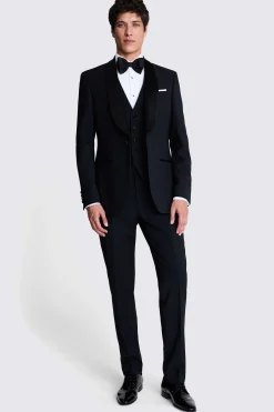 Tailored Fit Black Shawl Lapel Tuxedo Jacket