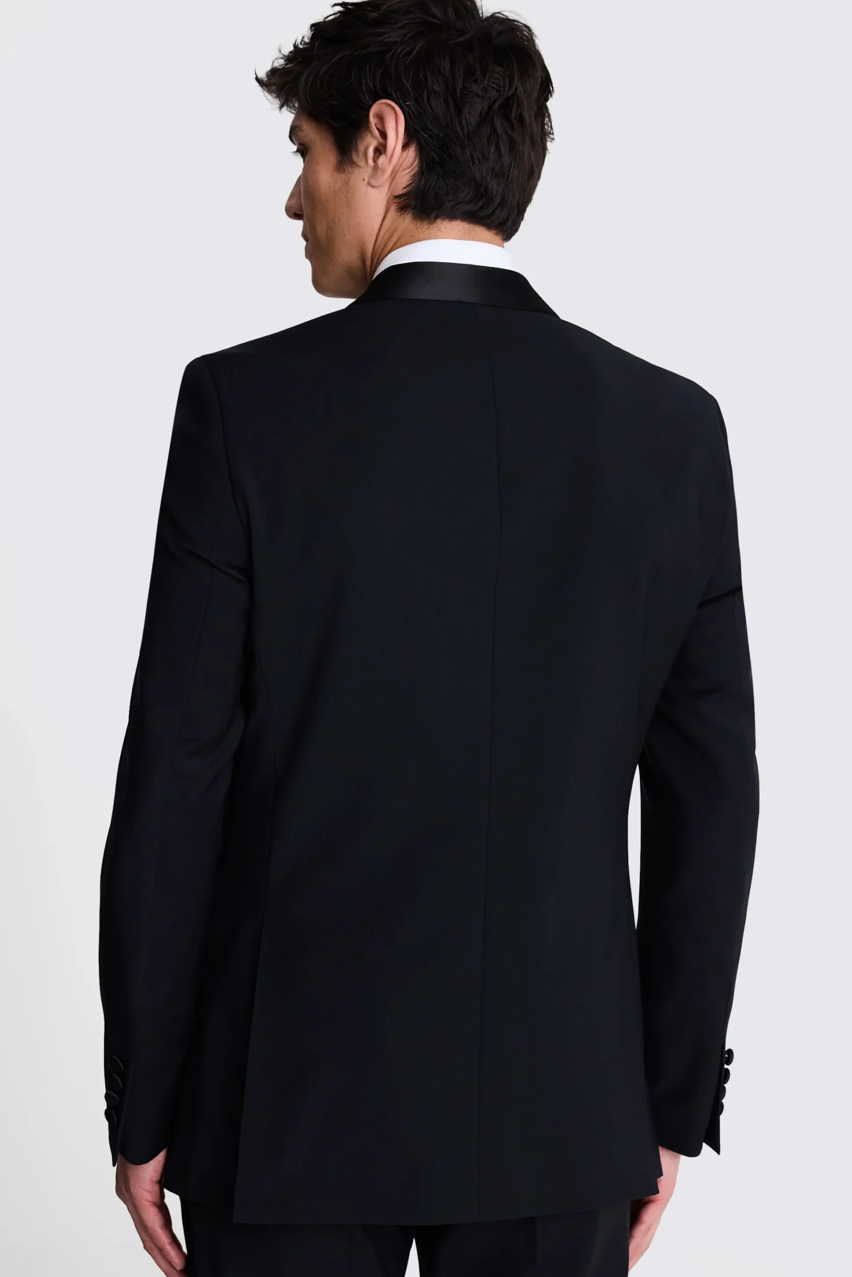 Tailored Fit Black Shawl Lapel Tuxedo Jacket