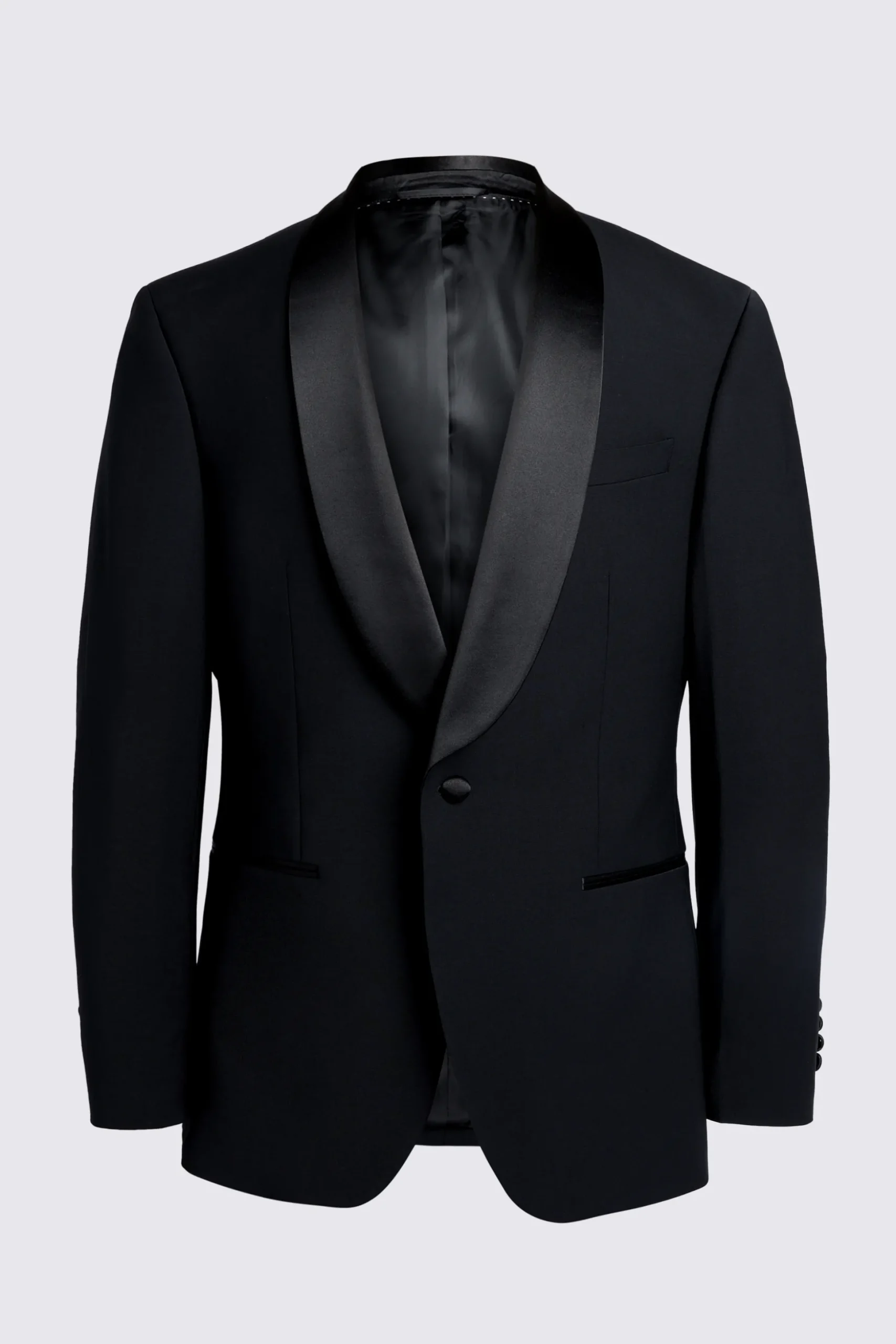 Tailored Fit Black Shawl Lapel Tuxedo Jacket