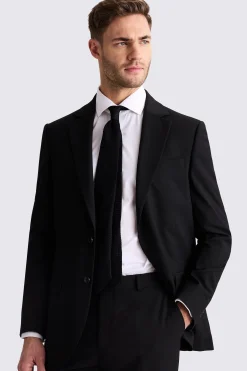 Tailored Fit Black Stretch Suit