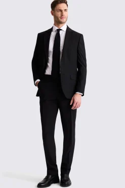 Tailored Fit Black Stretch Suit