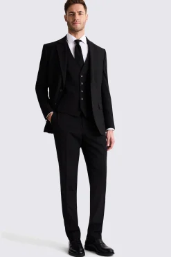 Tailored Fit Black Stretch Suit