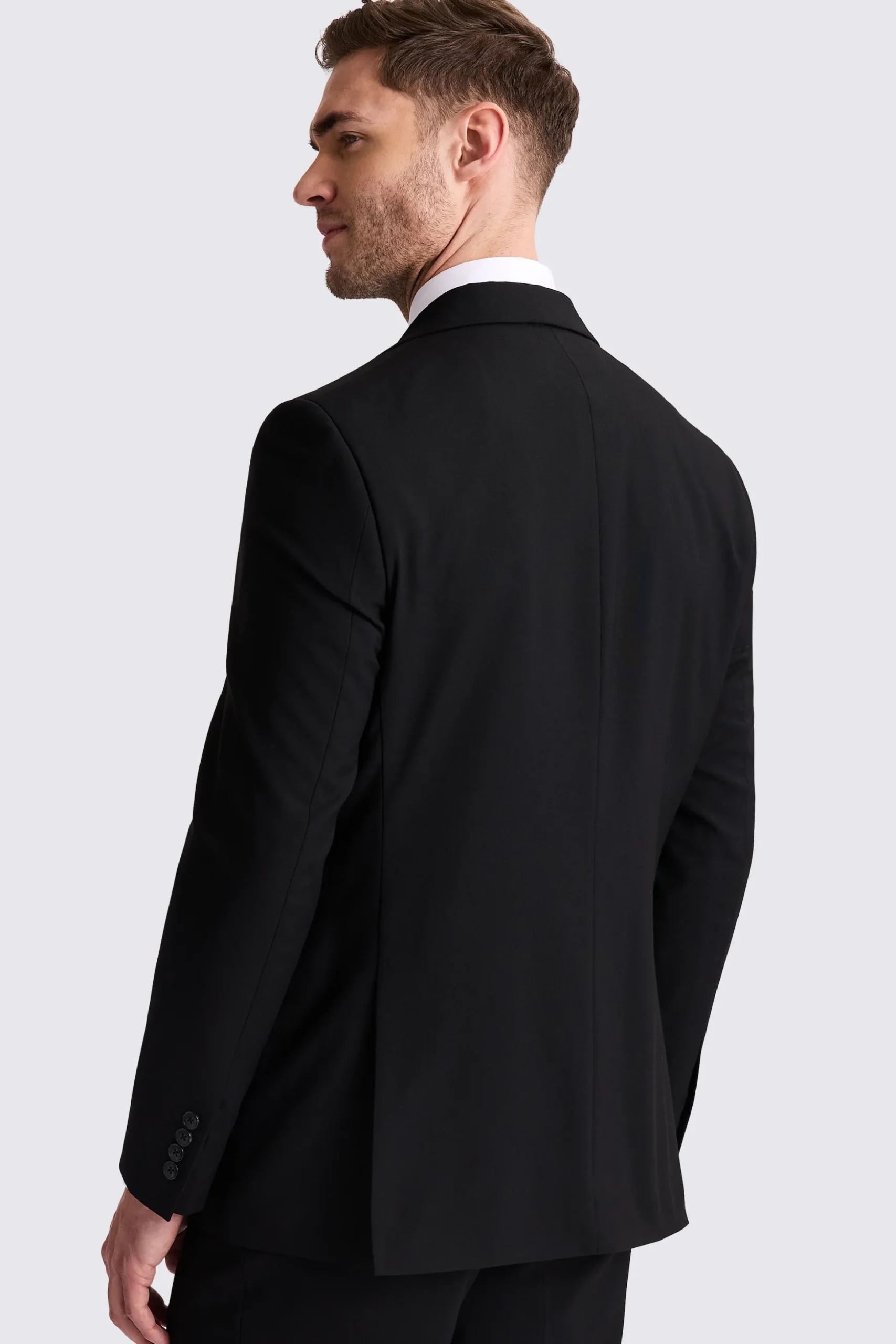 Tailored Fit Black Stretch Suit
