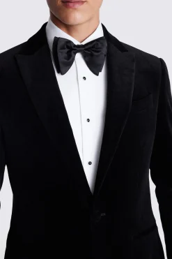 Tailored Fit Black Velvet Jacket