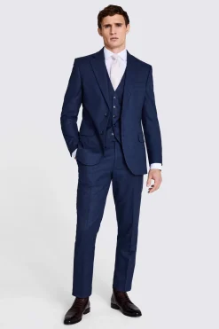 Tailored Fit Blue Flannel Suit