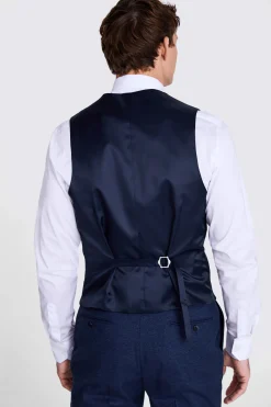 Tailored Fit Blue Flannel Waistcoat