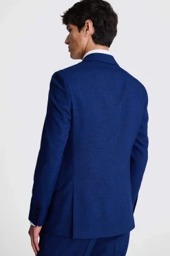Tailored Fit Blue Slub Suit