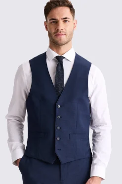Tailored Fit Blue Waistcoat