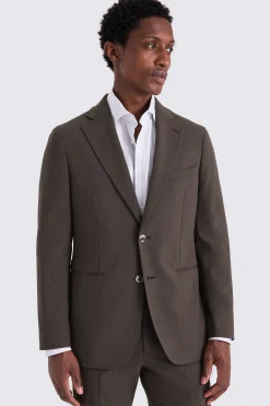 Tailored Fit Brown Seersucker Suit