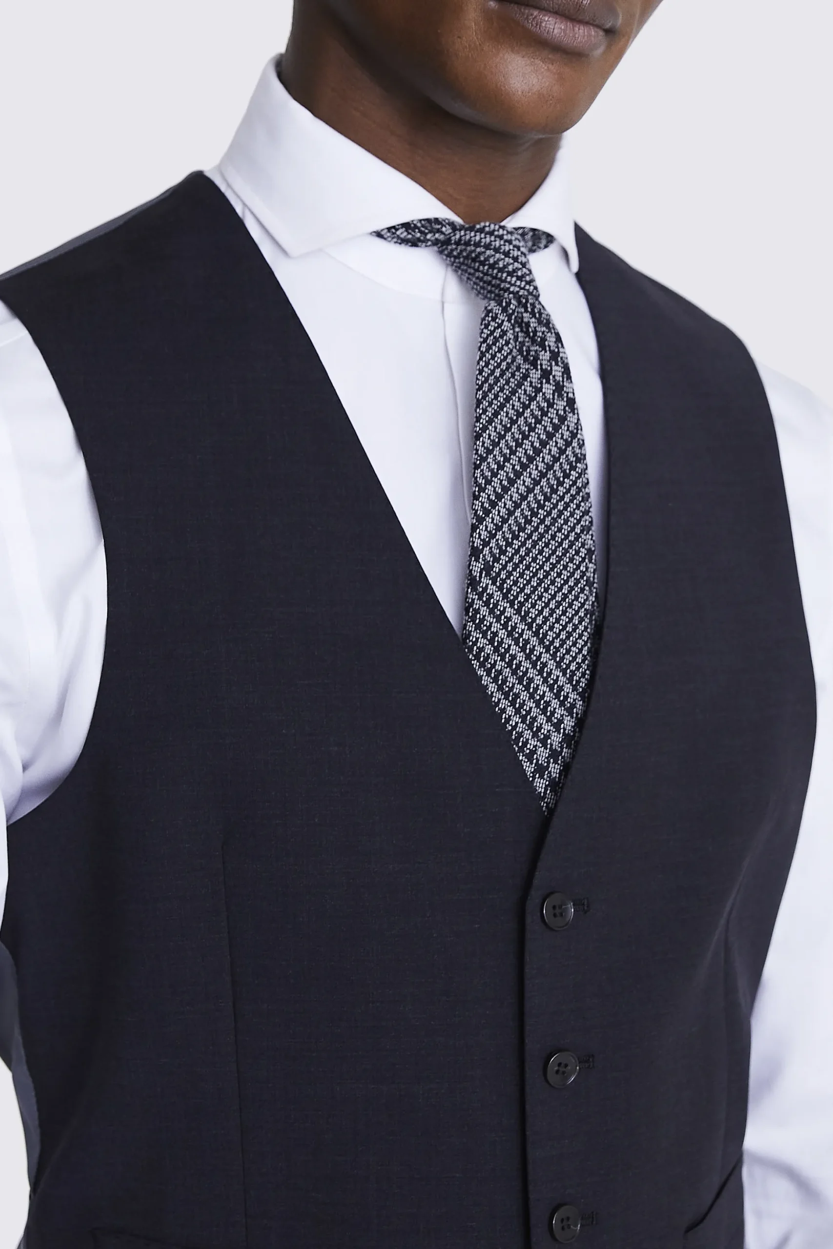 Tailored Fit Charcoal Performance Waistcoat