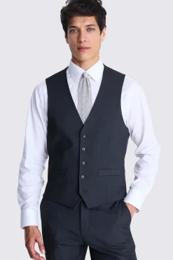 Tailored Fit Charcoal Stretch Waistcoat