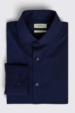 Tailored Fit Dark Blue Stretch Shirt