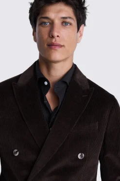 Tailored Fit Dark Brown Corduroy Suit
