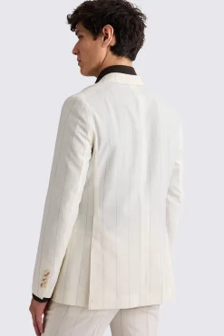 Tailored Fit Ecru Stripe Suit