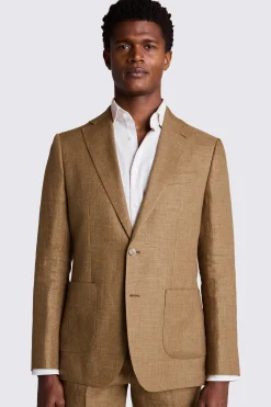 Tailored Fit Gold Linen Suit