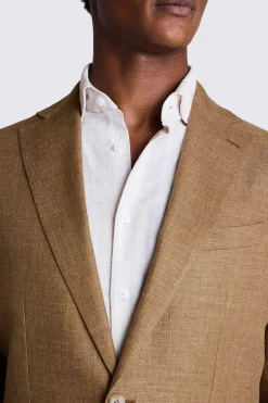 Tailored Fit Gold Linen Suit