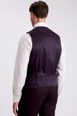 Tailored Fit Grape Performance Waistcoat