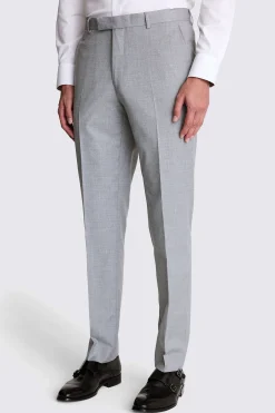 Tailored Fit Grey Stretch Trousers