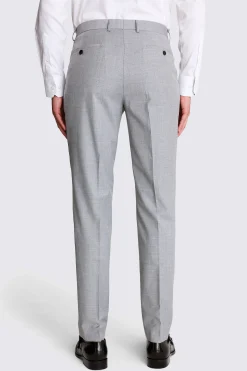 Tailored Fit Grey Stretch Trousers