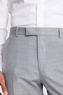 Tailored Fit Grey Stretch Trousers