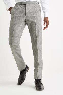 Tailored Fit Houndstooth Trousers