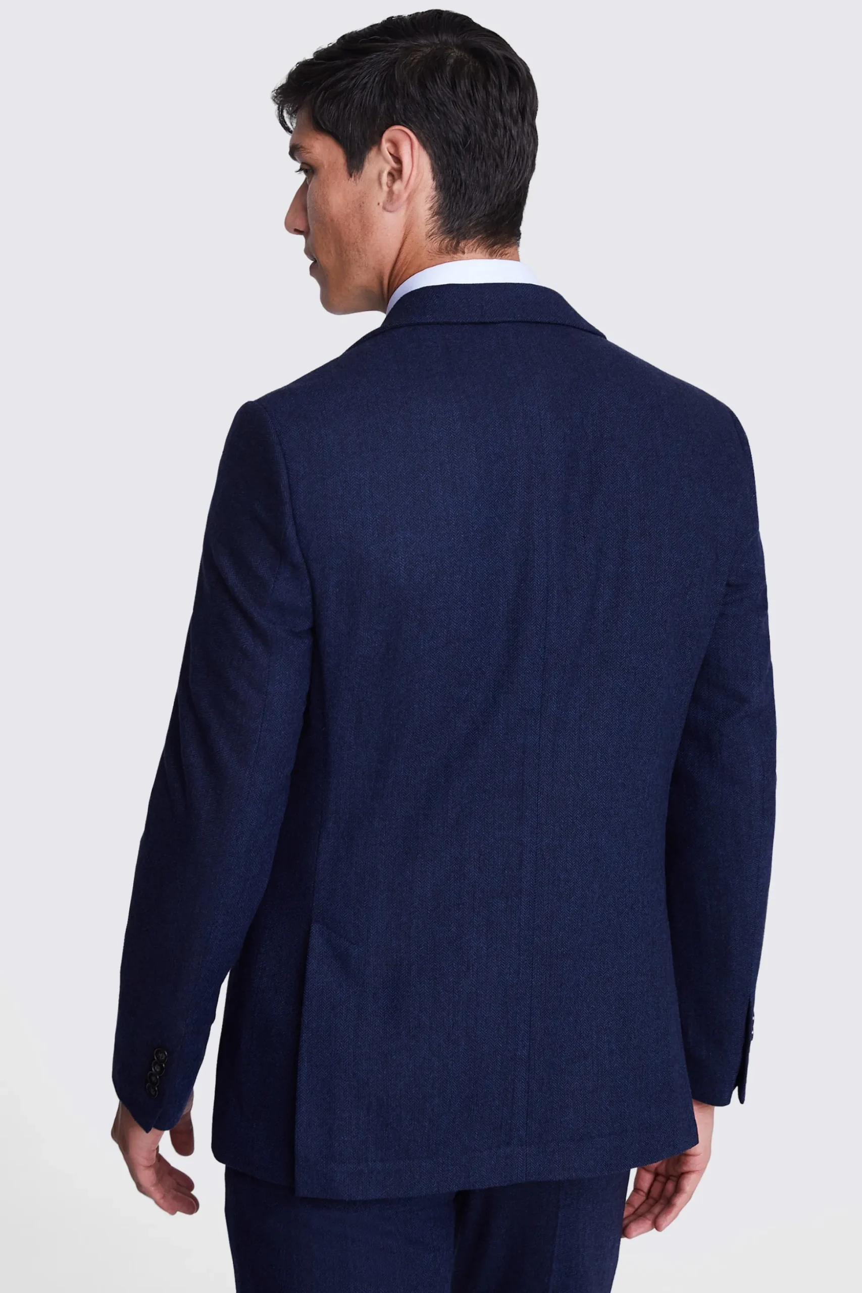 Tailored Fit Ink Herringbone Suit