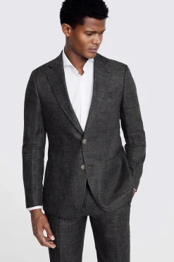Tailored Fit Khaki Linen Suit