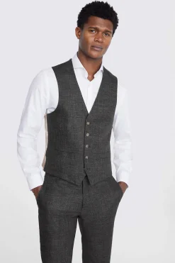 Tailored Fit Khaki Linen Suit