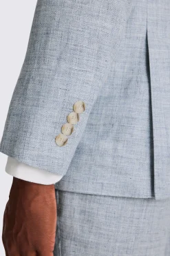 Tailored Fit Light Blue Linen Suit