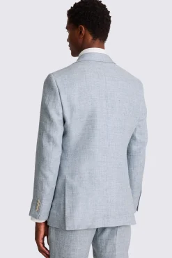 Tailored Fit Light Blue Linen Suit