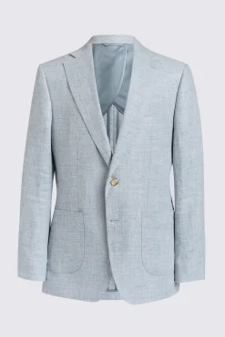 Tailored Fit Light Blue Linen Suit