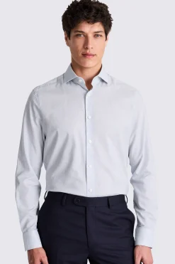 Tailored Fit Light Blue Melange Shirt