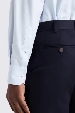 Tailored Fit Light Blue Twill Stretch Shirt