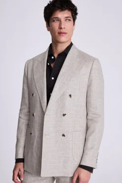 Tailored Fit Light Neutral Linen Suit