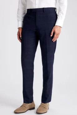 Tailored Fit Navy Black Check Suit