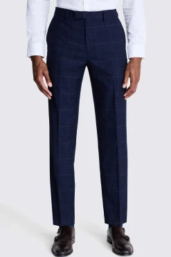 Tailored Fit Navy Black Check Suit