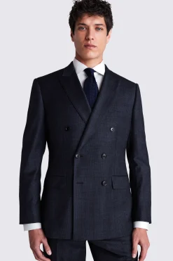 Tailored Fit Navy Check Performance Suit
