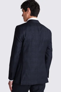 Tailored Fit Navy Check Performance Suit