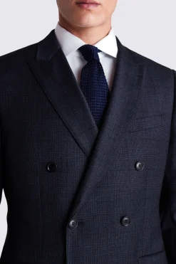 Tailored Fit Navy Check Performance Suit