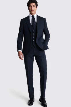 Tailored Fit Navy Check Suit