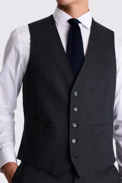 Tailored Fit Navy Puppytooth Waistcoat