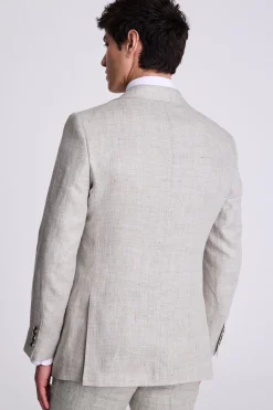 Tailored Fit Neutral Linen Suit
