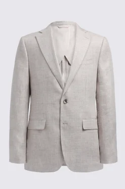 Tailored Fit Neutral Linen Suit