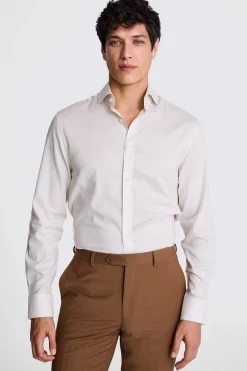 Tailored Fit Neutral Melange Shirt