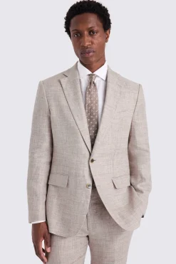 Tailored Fit Oatmeal Linen Suit