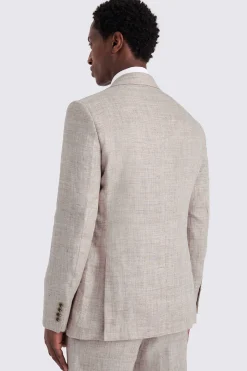 Tailored Fit Oatmeal Linen Suit