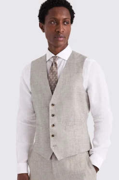 Tailored Fit Oatmeal Linen Suit