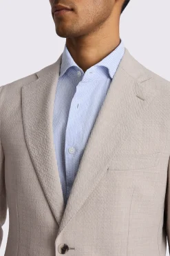 Tailored Fit Oatmeal Seersucker Suit