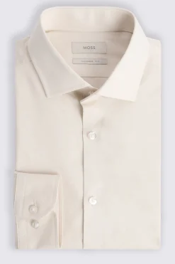 Tailored Fit Off White Stretch Shirt